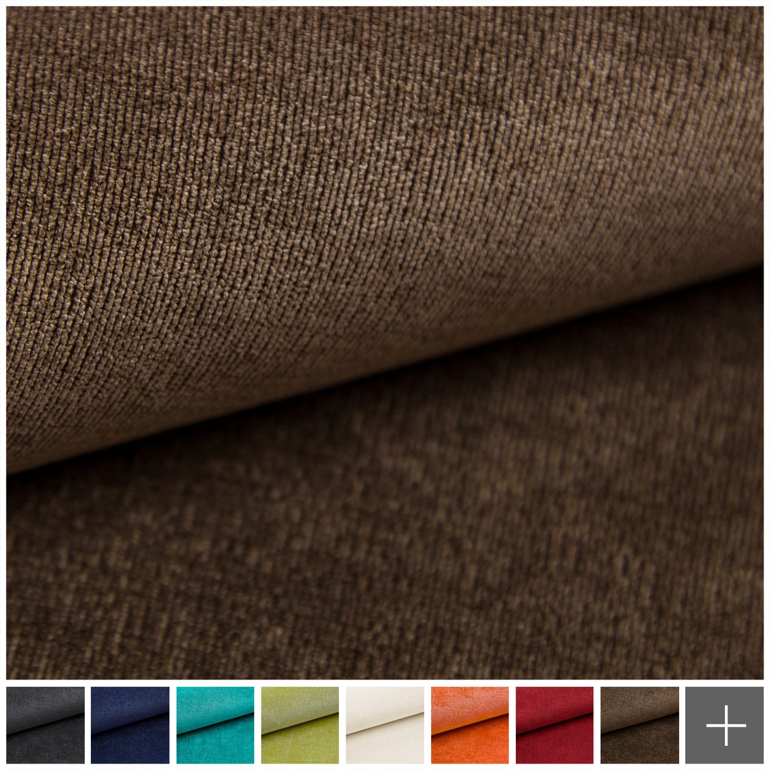 novely® Stoff ISSUM - Samtweicher Chenille-Möbelstoff - Sehr Robuster Polsterstoff, Samtweich, Robust, Pflegeleicht, Meterware, 1lfm – Bild 3 von 5