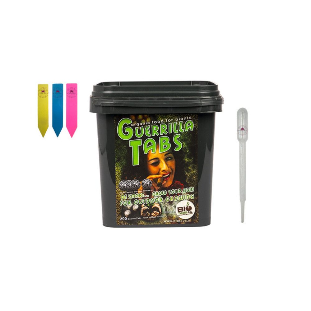 BIOTABS.NL Pflanzendünger BioTabs Guerilla Tabs, 20, 20 Stück inkl. Zubehör, Organische Pflanzentabletten