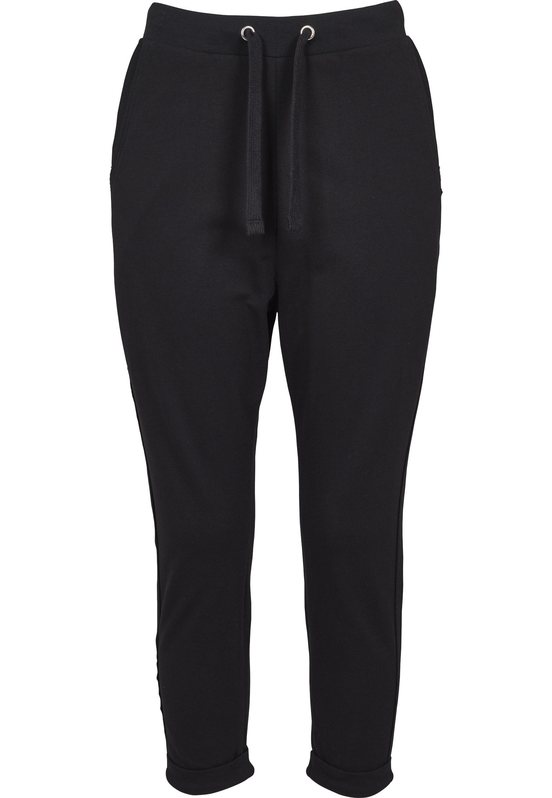 Stoffhose Urban Classics Damen Ladies Open Edge Terry Turn Up Pants