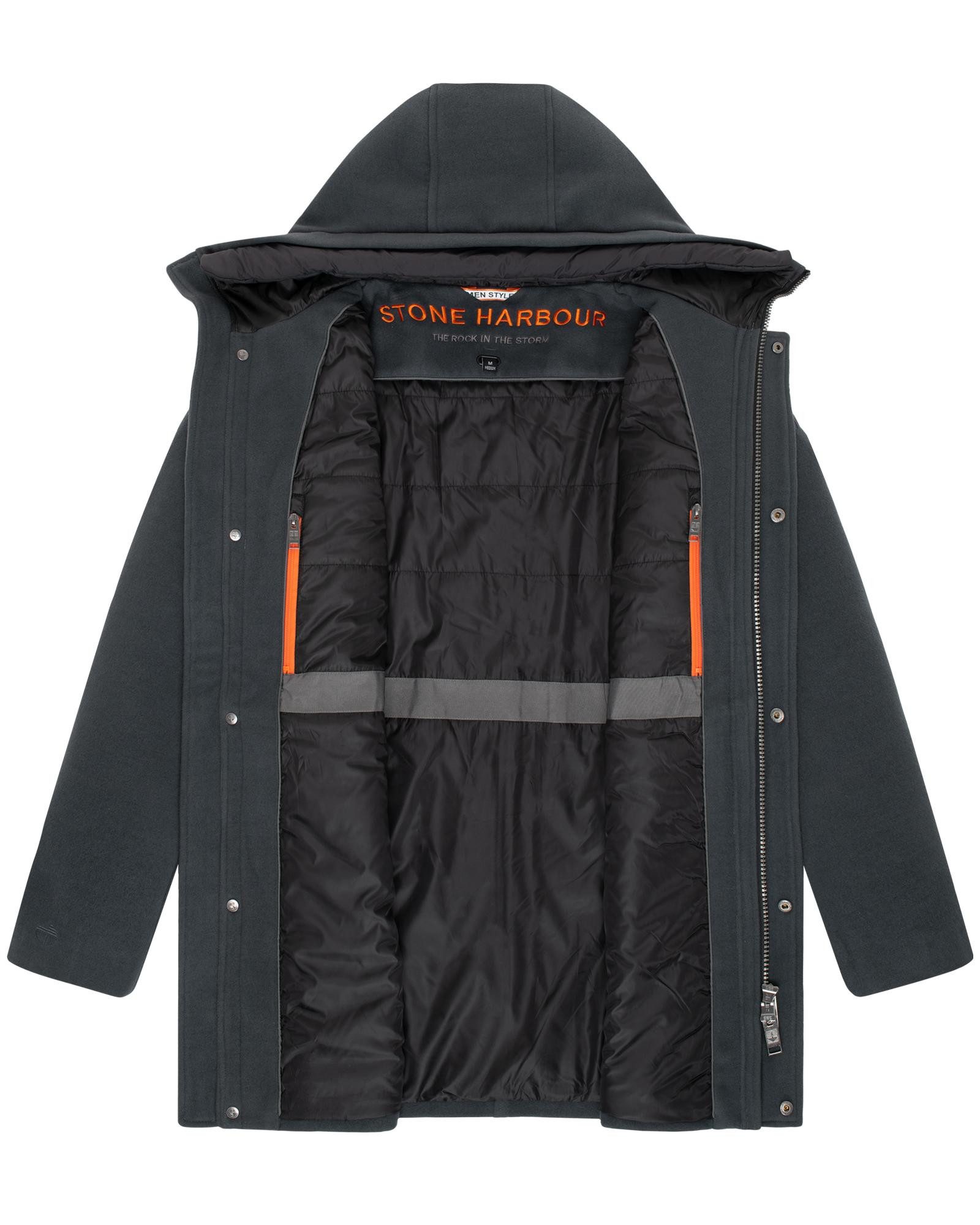 Stone Harbour Kurzmantel Fenroos XX Mantel in Wollmantel-Optik mit Pattentaschen