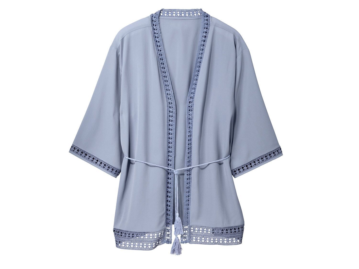 esmara Kimono Kimono kurzarm Sommer Oberteil, Polyester, Kordel, Crepe-Qual günstig online kaufen