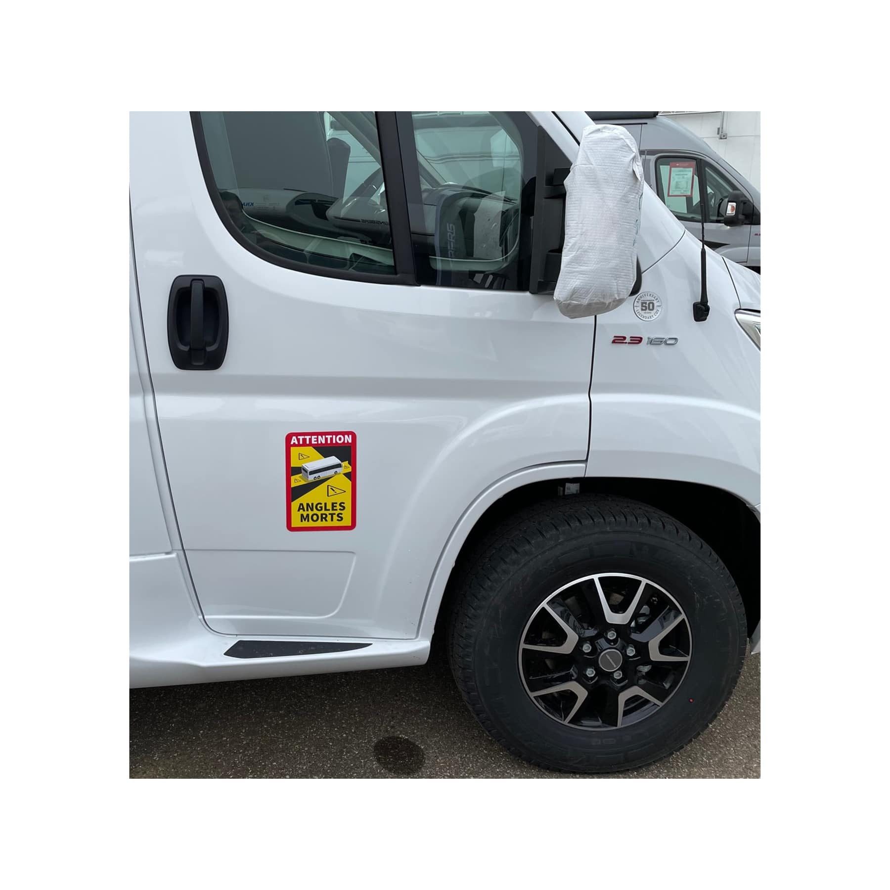 IWH Warnschild IWH Toter-Winkel Aufkleber, 3 Stück