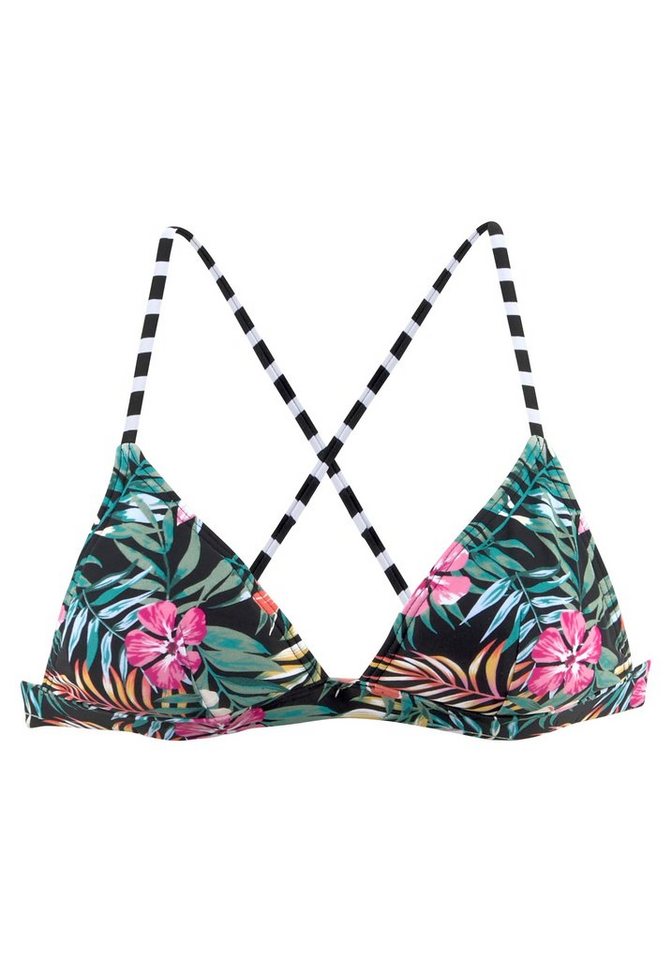 Venice Beach Triangel Bikini Top »Summer«, mit gekreuzten Trägern › schwarz  - Onlineshop OTTO