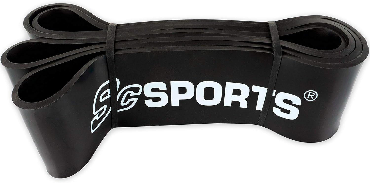 ScSPORTS® Widerstandsband 2m Gymnastikband Theraband Band Resistance Schwarz Fitnessband