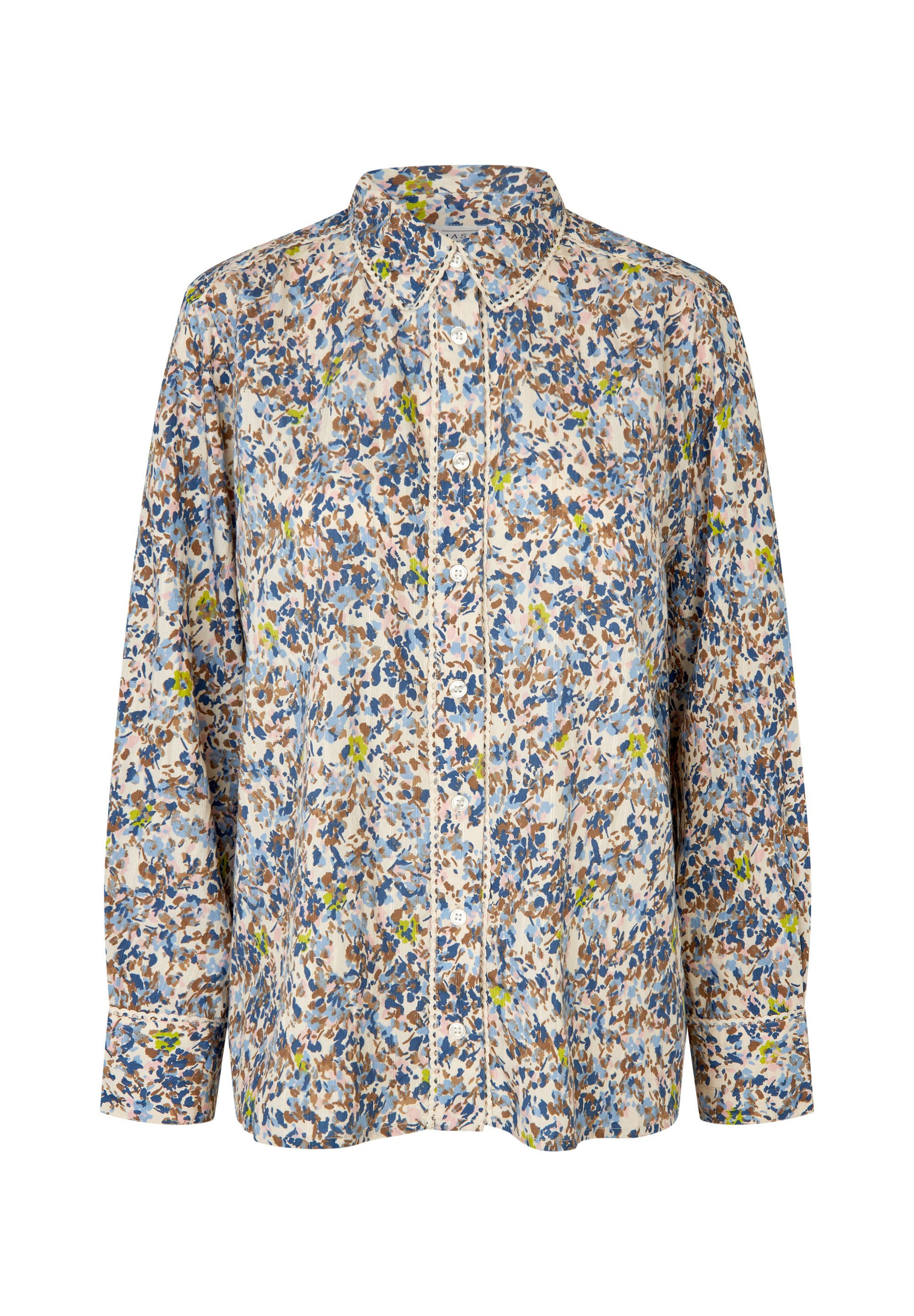 Masai Businessshirt MaIthyria Spitzendetails, Blumendruck