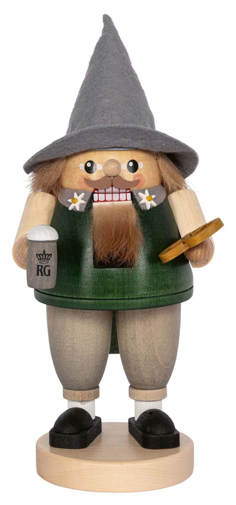 Richard Glaesser Nussknacker Bayer mit Bier und Bretzel, Höhe 23cm, Handwerkskunst original Erzgebirge