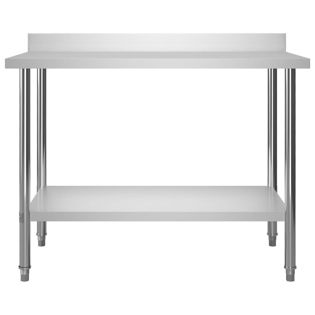 vidaXL Spülenschrank Küchen-Arbeitstisch mit Edelstahl (1-St) Aufsatzboard cm 120×60×93