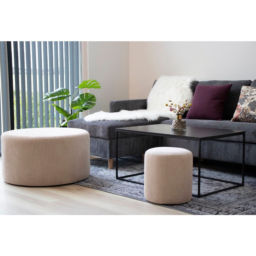 tinkaro Fellteppich Künstliches Lammfell 180 x 60 cm Elfenbein, leicht geschwungene Form, Höhe: 6.5 mm, Flauschiger Teppich aus Polyester als weiche Unterlage i – Bild 2 von 3