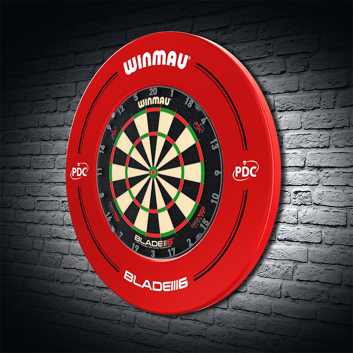 Winmau Dart-Wandschutz Surround PDC red 4456, Dartscheibe Dart Scheibe Darts
