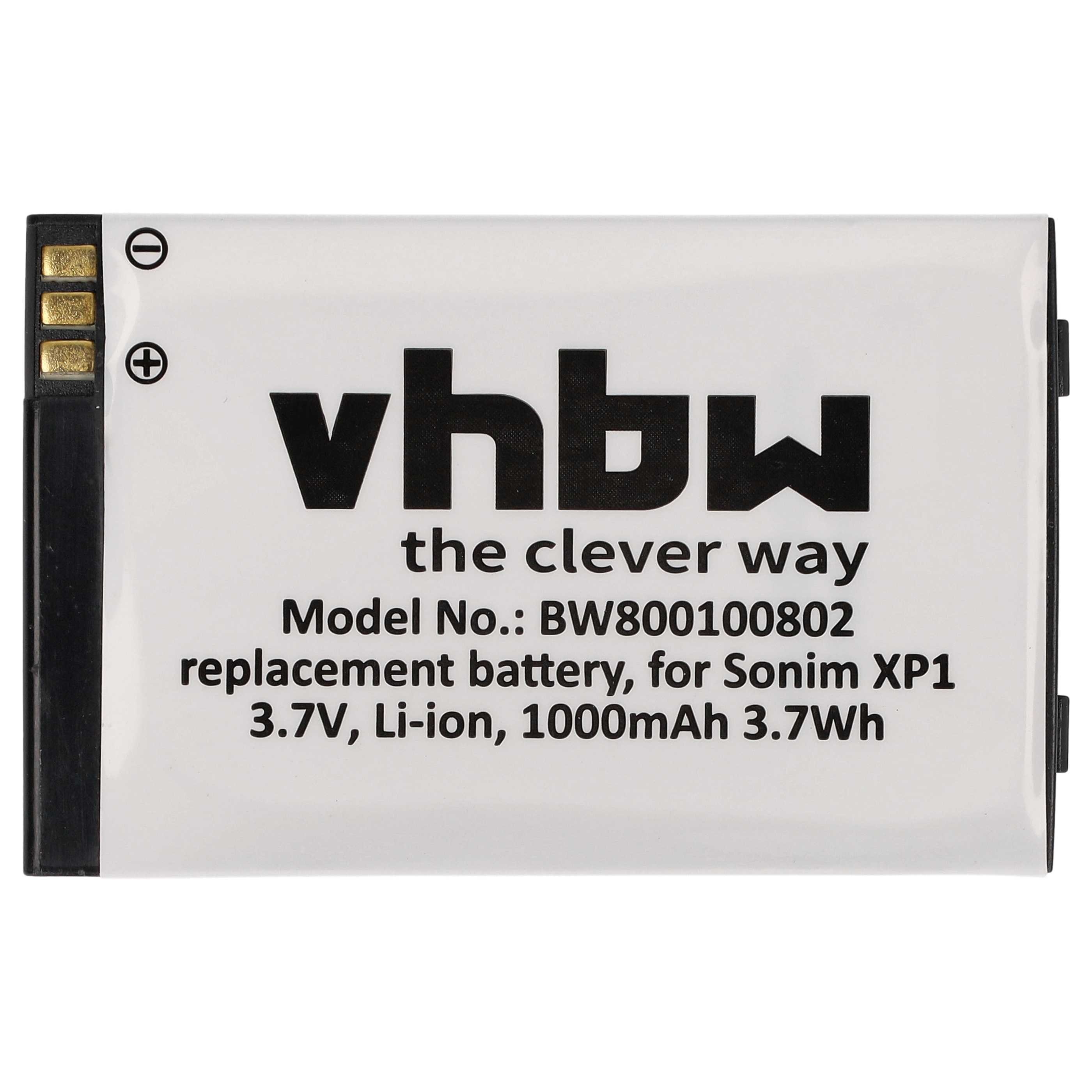 vhbw Ersatz für Socket Mobile XP1-0001100 für Smartphone-Akku Li-Ion 1100 mAh (3,7 V)