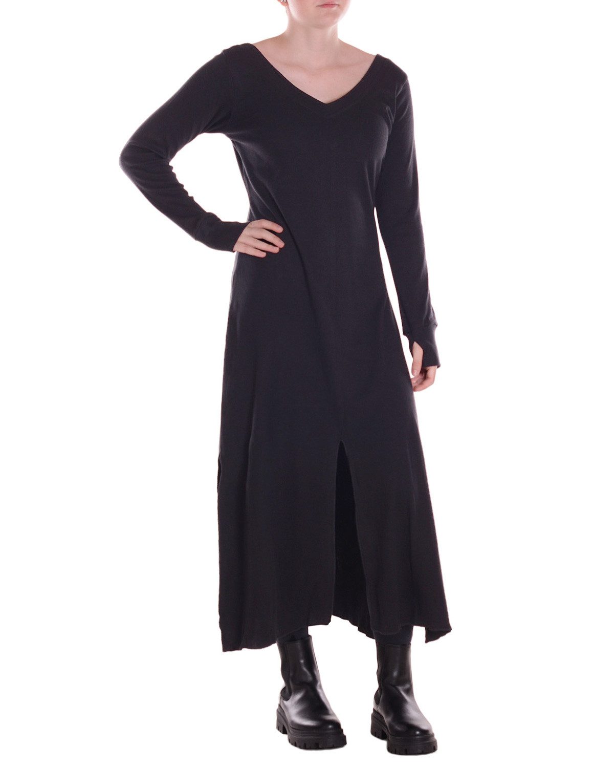 Vishes Midikleid Kleid knielang aus Baumwolle günstig online kaufen