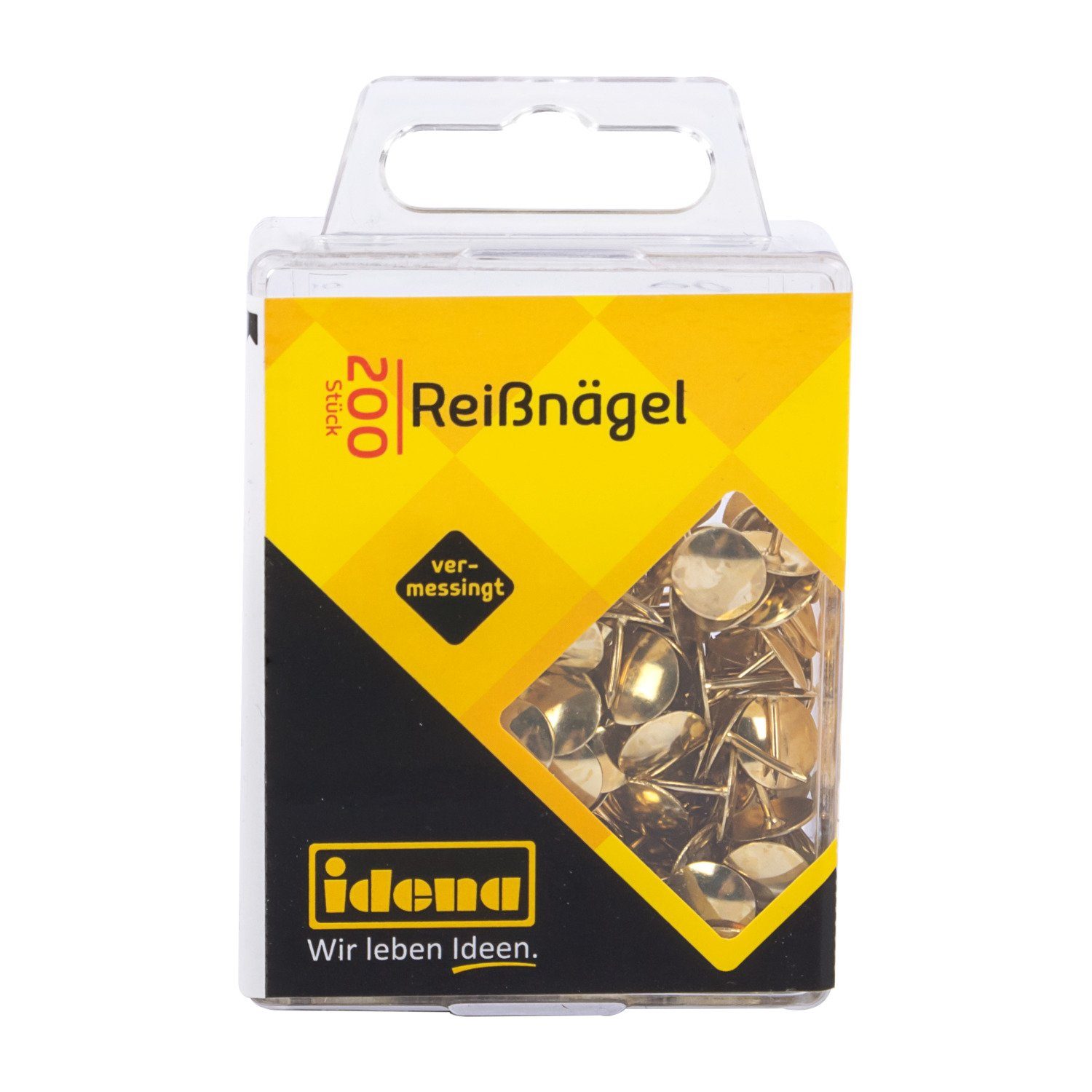 Idena Stecknadeln Idena 334026 - Reißnägel, 200 Stück, messingfarben – Bild 3 von 5