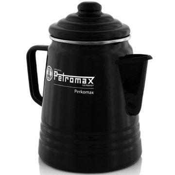 Petromax Perkolator Outdoor Geschirr-Set Perkolator+Becher+Schüssel+Teller in schwarz, 7 teilig Vorteils-Set