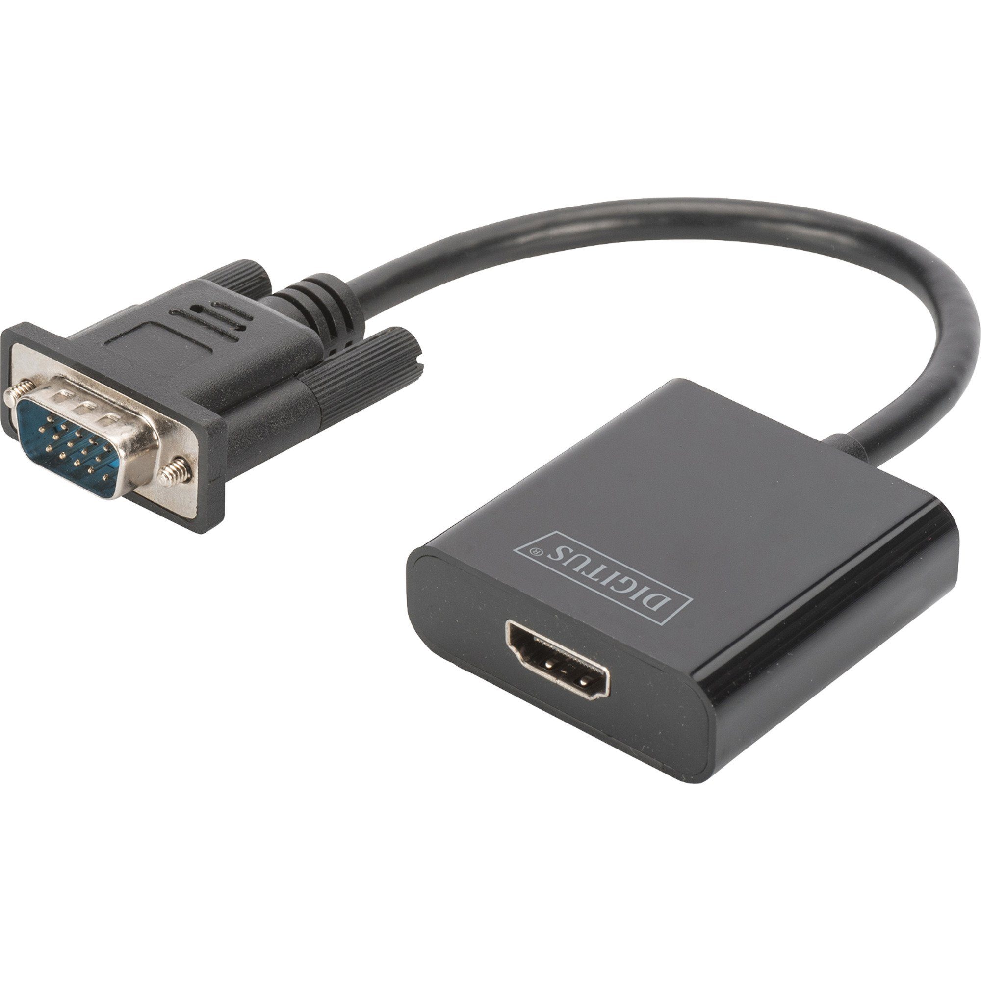Digitus Digitus VGA > HDMI Konverter, Adapter, (15cm) Audio-Kabel