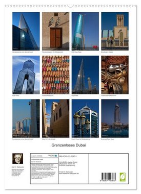 CALVENDO Wandkalender Grenzenloses Dubai (Premium, hochwertiger DIN A2 Wandkalender 2023, Kunstdruck in Hochglanz)