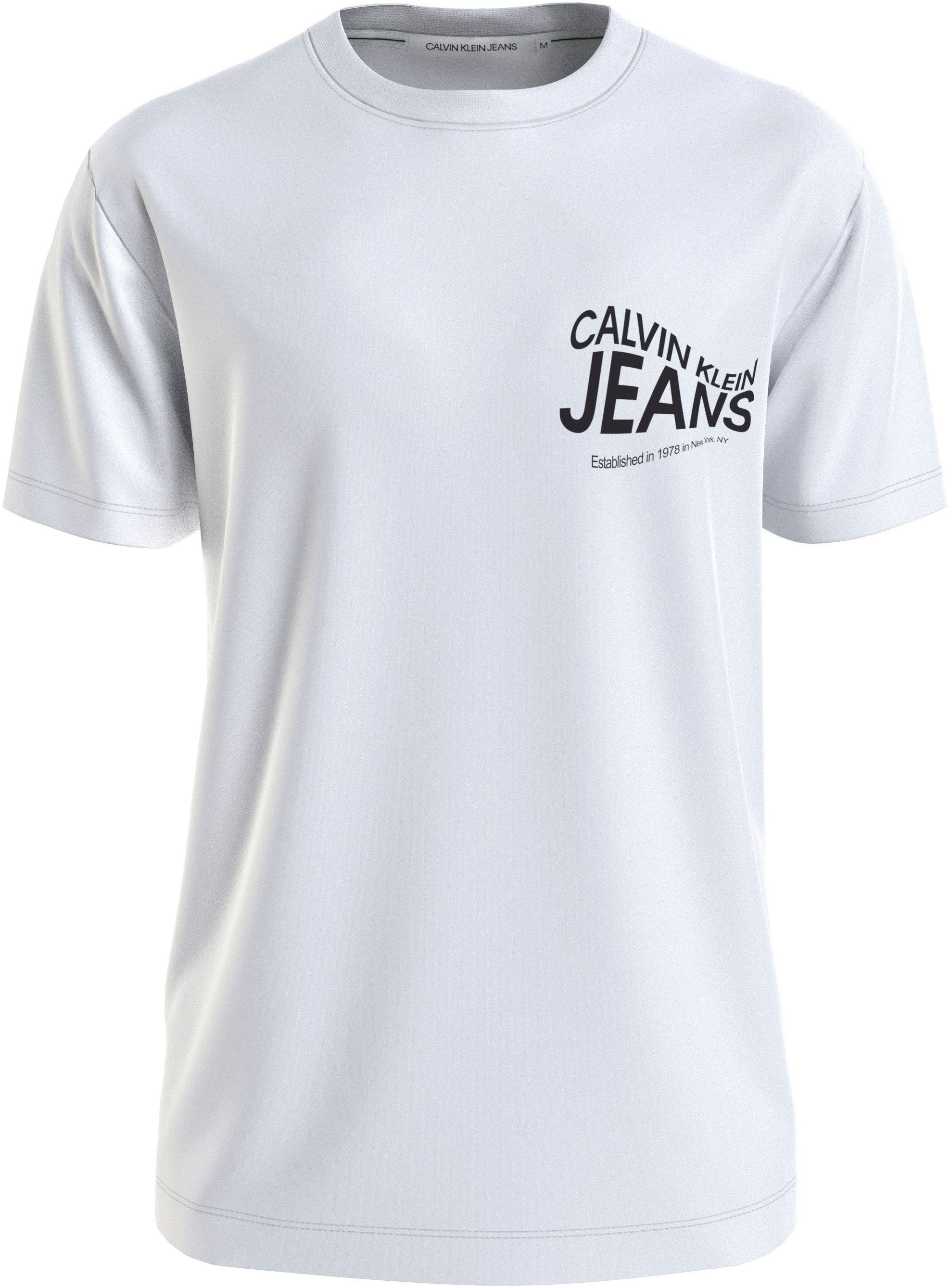 FUTURE MOTION TEE Klein White Calvin Jeans T-Shirt Bright GRAPHIC