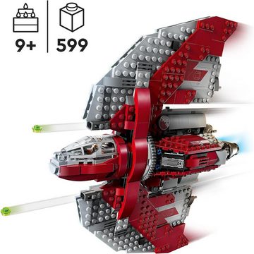 LEGO® Konstruktionsspielsteine Star Wars Ahsoka Tanos T-6 Jedi Shuttle, baubares Raumschiff-Spielzeug, (Geschenk Weihnachten, Geburtstag, Frauen Männer Kinder, 599 St., Baukasten Kinder & Erwachsene, Sale), Bausteine Konstruktionssteine, Bausatz, Spielzeug, Klemmbausteine