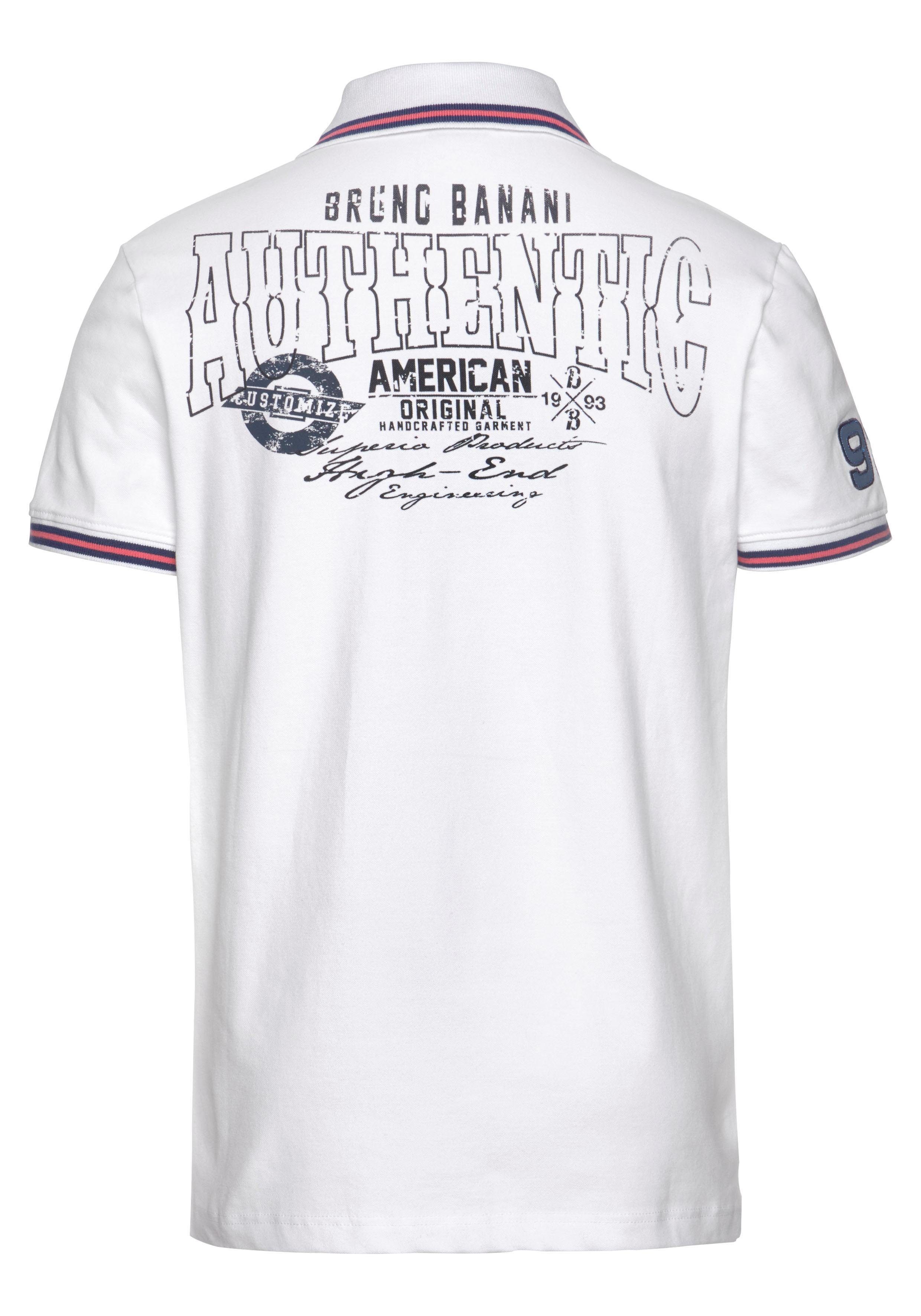 Bruno Banani Poloshirt Kurzarm, körpernahe Passform, aus Baumwollmischung