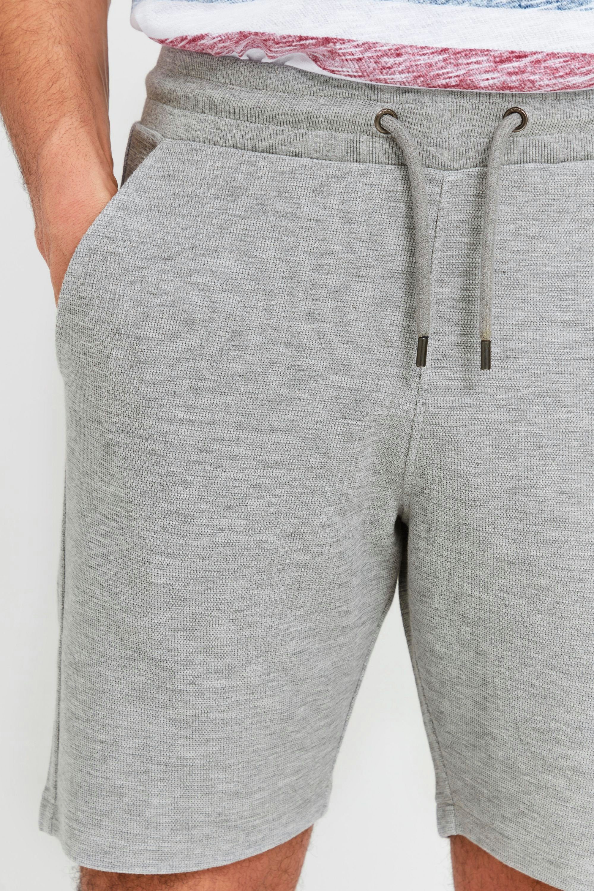 Bund Light SDRobson Sweatshorts !Solid und elastischem Grey Kordeln Shorts mit (1541011) Sweat Melange