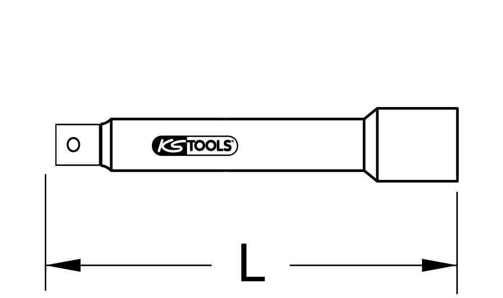 KS Tools 305mm Verlängerung, Ratschenringschlüssel 1/2" CHROMEplus