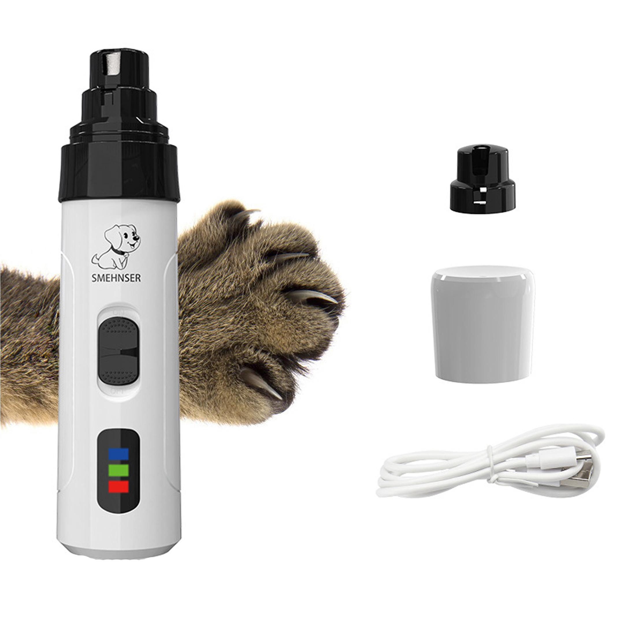 KINSI Hundeschermaschine Haustiernagelschleifer, sicher für Hunde/Katzen,800 mAh, USB-Aufladung, Dual-Speed-Regelung, geringes Rauschen