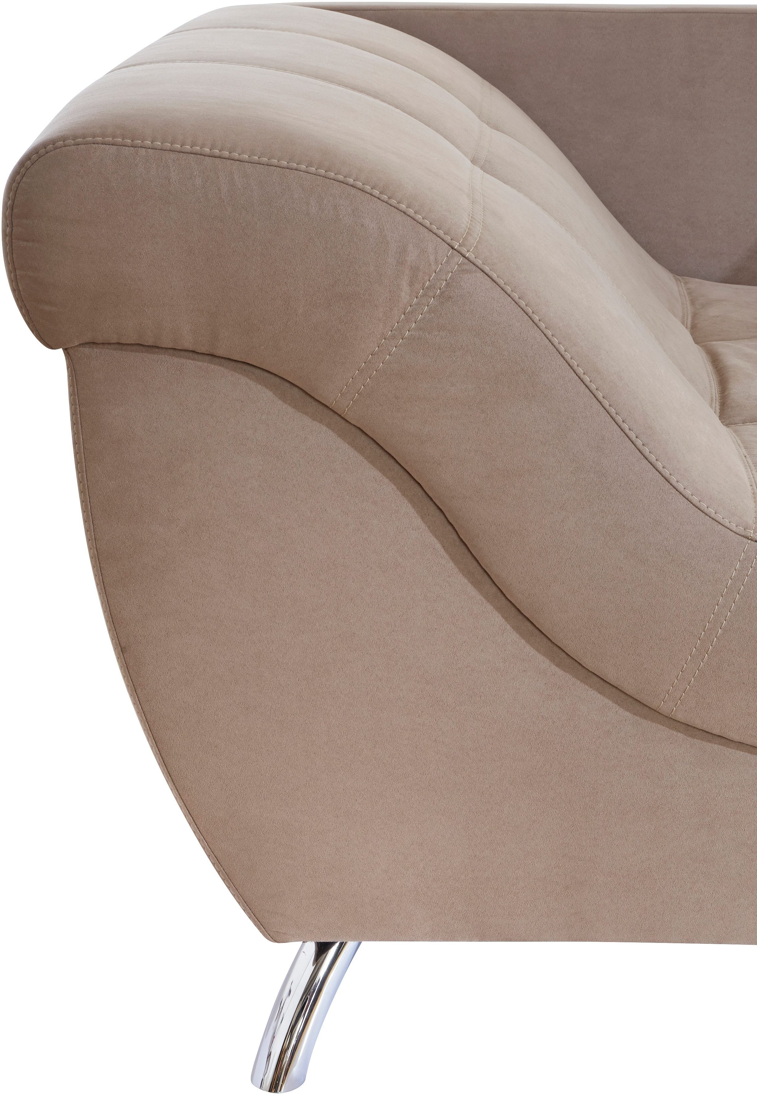 Jockenhöfer Gruppe Ecksofa San Francisco L-Form, mit eingearbeiteter Kaltschaummatte und Steppung, inklusive Kissen