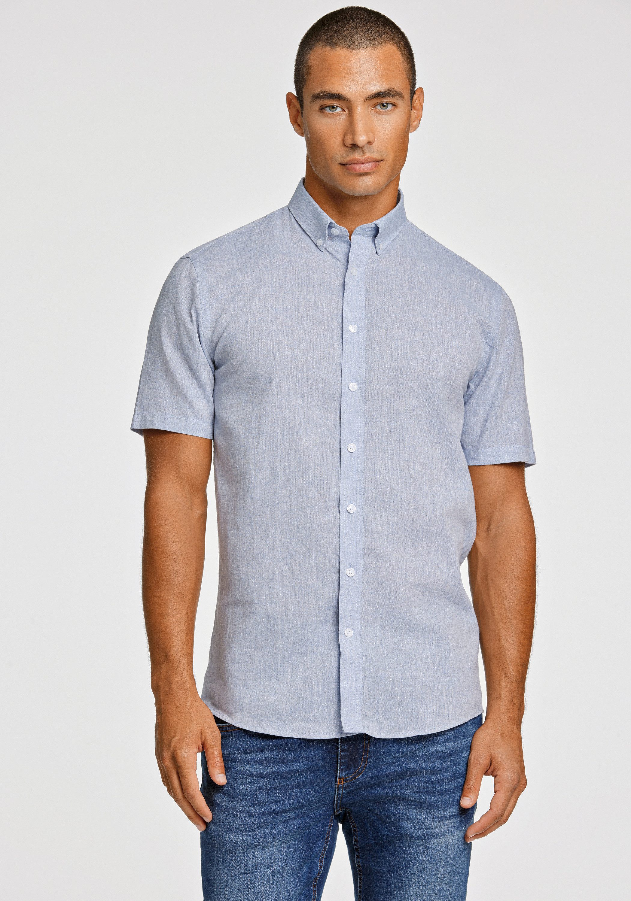 LINDBERGH Leinenhemd Leinenhemd (Kurzarm) Relaxed Fit