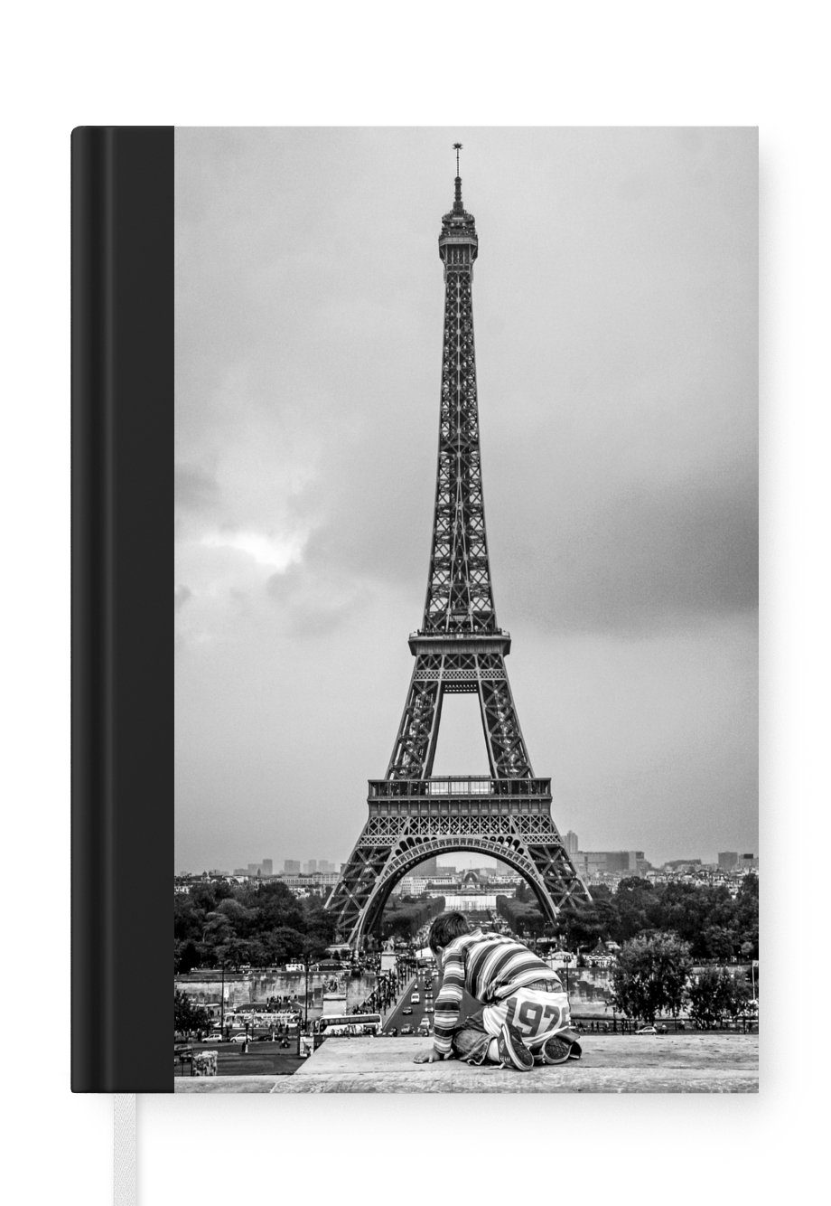 MuchoWow Notizbuch Der alte Eiffelturm, Journal, Merkzettel, Tagebuch, Notizheft, A5, 98 Seiten, Haushaltsbuch