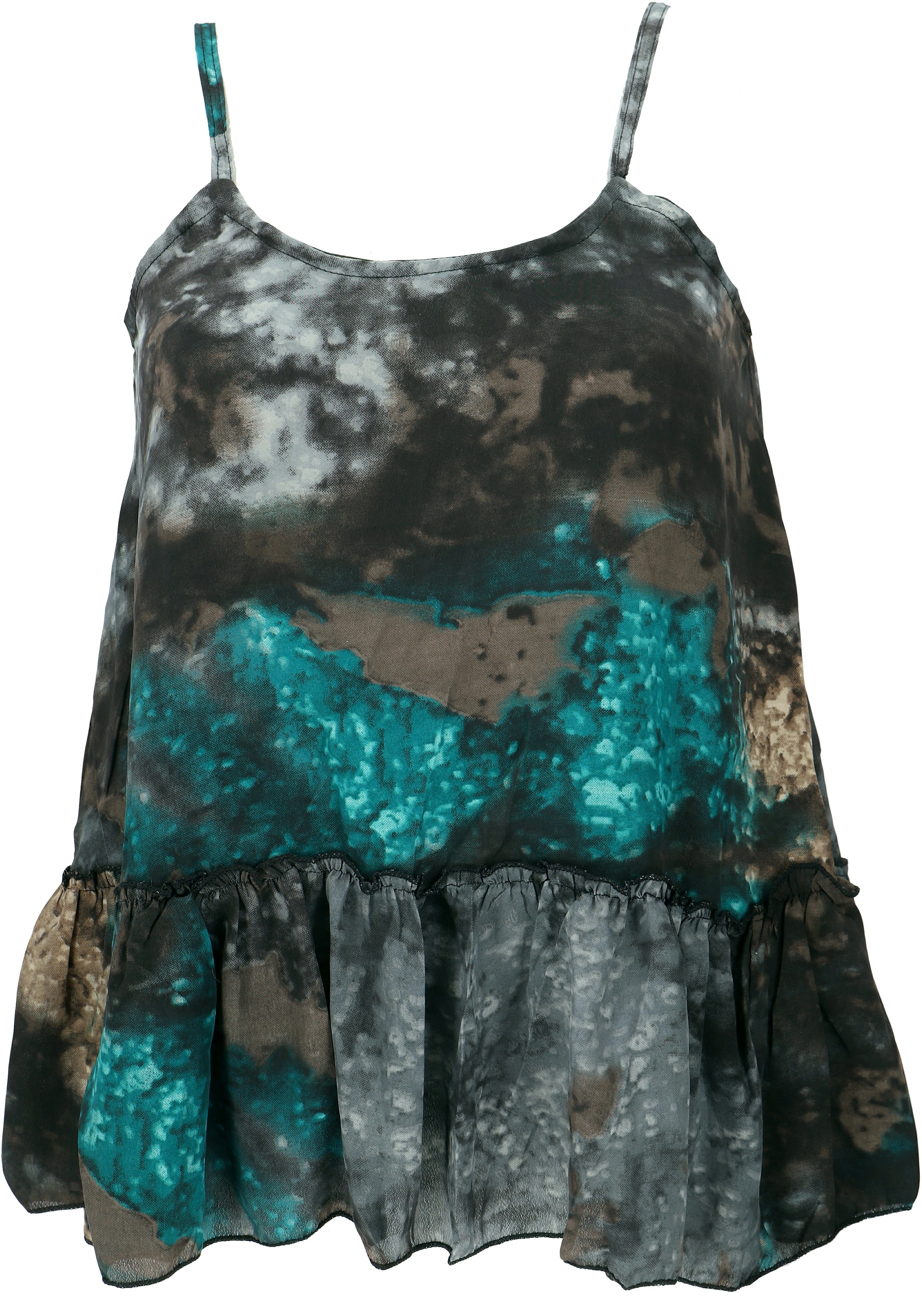 Guru-Shop T-Shirt Seidiges Boho Trägertop, luftiges günstig online kaufen