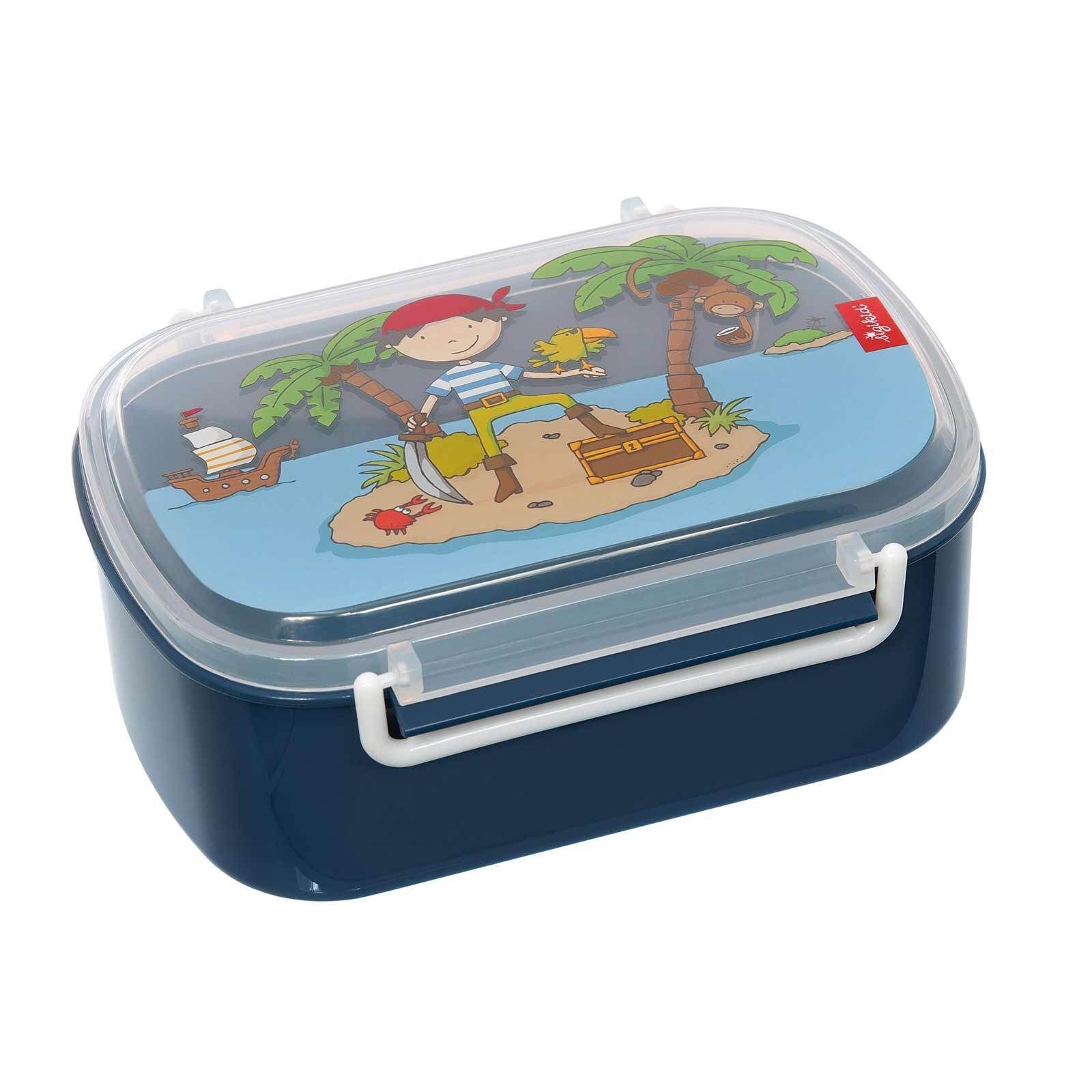 Sigikid Lunchbox Lunchbox 17 x 11 x 7 cm, Polypropylen, (1-tlg), Spülmaschinengeeignet, Motiv-Deckel mit der Hand spülen Sammy Samoa, dunkelblau