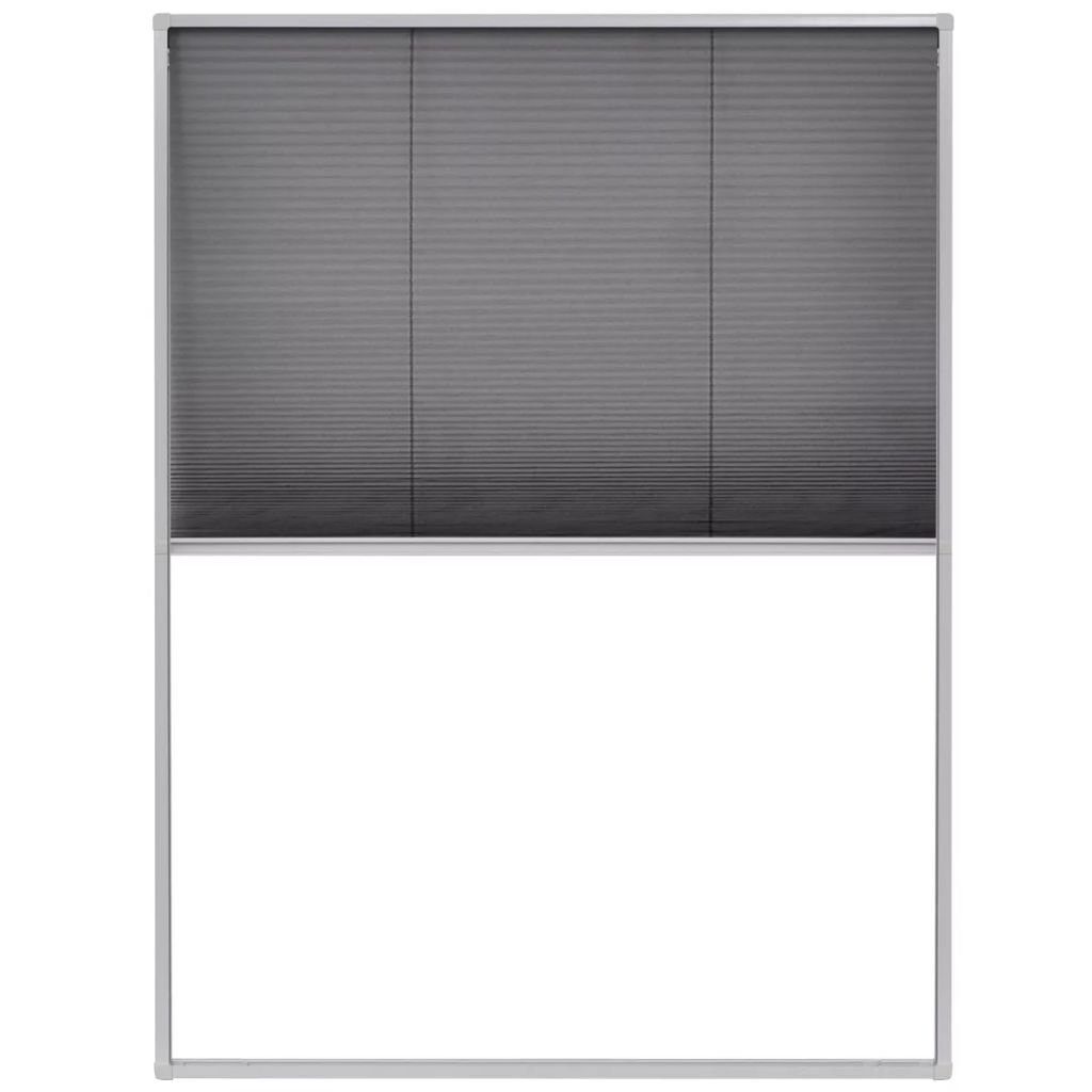 vidaXL Insektenschutz-Fensterrahmen 60 x 80 cm Insektenschutz-Plissee für Fenster Aluminium 60x80 cm Flieg