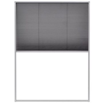 vidaXL Insektenschutz-Fensterrahmen Insektenschutz-Plissee für Fenster Aluminium 60 x 80 cm Fliegengitter