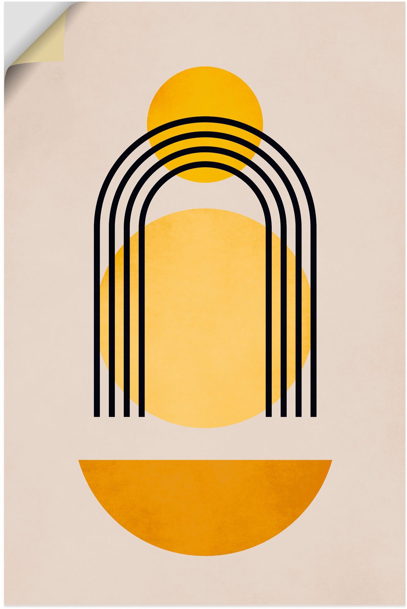 Muster oder Leinwandbild, Poster Artland (1 in Geometrica Größen versch. Wandbild St), 5, Wandaufkleber Alubild, Nr. als