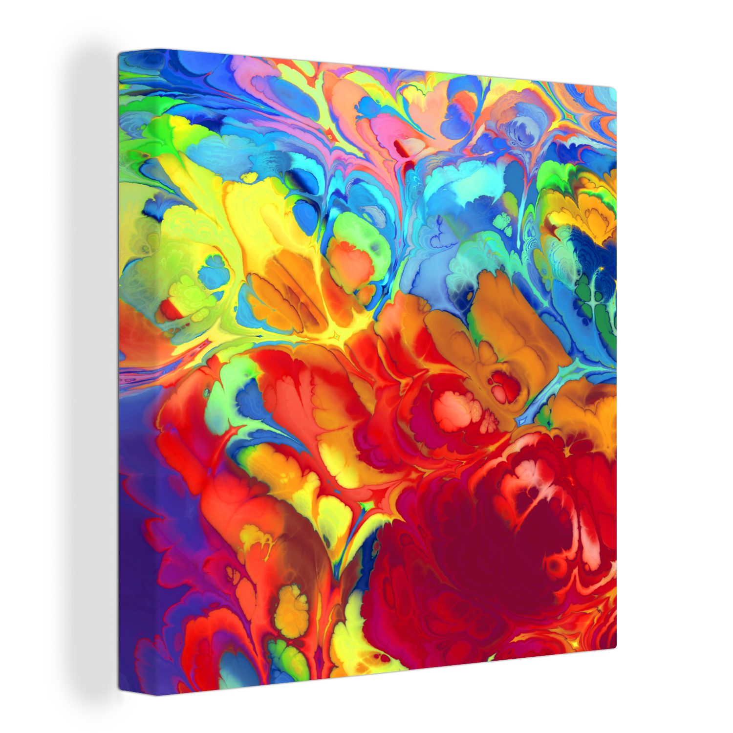OneMillionCanvasses® Leinwandbild Regenbogenfarben beigemischt, (1 St), Leinwand Bilder für Wohnzimmer Schlafzimmer