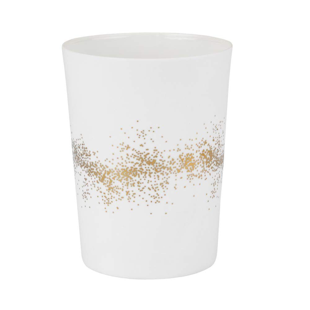 Räder Design Teelichthalter Weihnachtliches Windlicht mit Goldstaub, Aus Porzellan