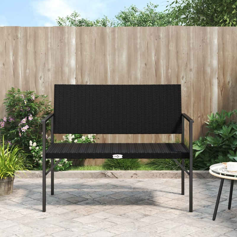 vidaXL Gartenbank Gartenbank 2-Sitzer Schwarz Poly Rattan (1-St)