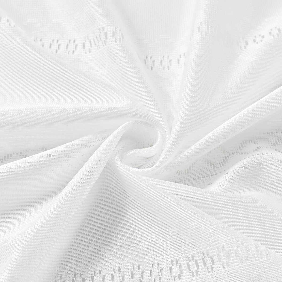 Vorhang, HOMEIDEAS, St), Stangendurchzug halbtransparent, (2 Pompons Weiß