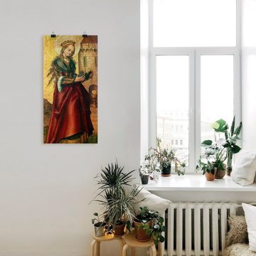Artland Wandbild Die heilige Barbara., Frau (1 St), als Leinwandbild, Poster in verschied. Größen