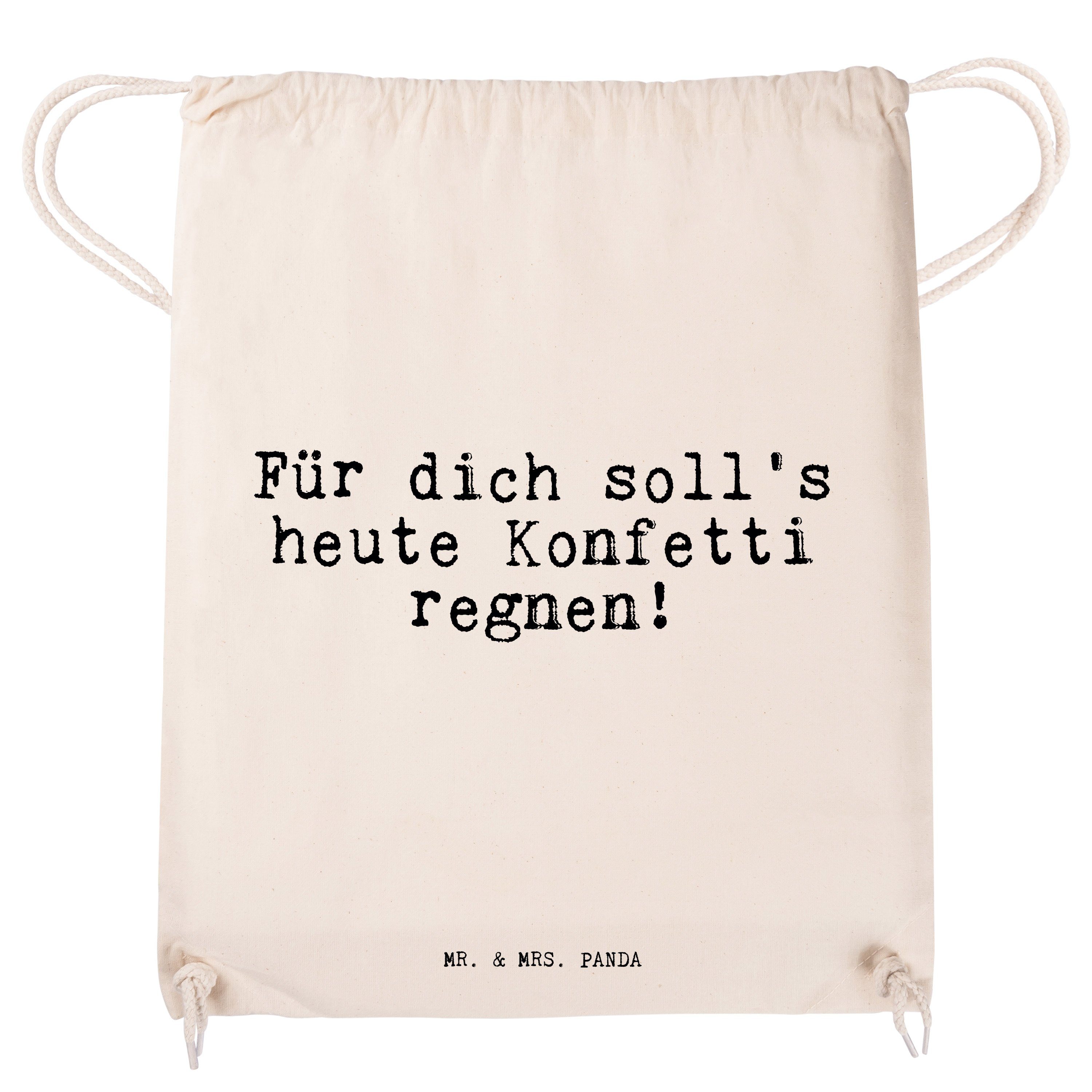 Freund, Für Panda Sporttasche Geschenk, - heute... (1-tlg) Mr. soll's Transparent - dich Mrs. & Sporttasch