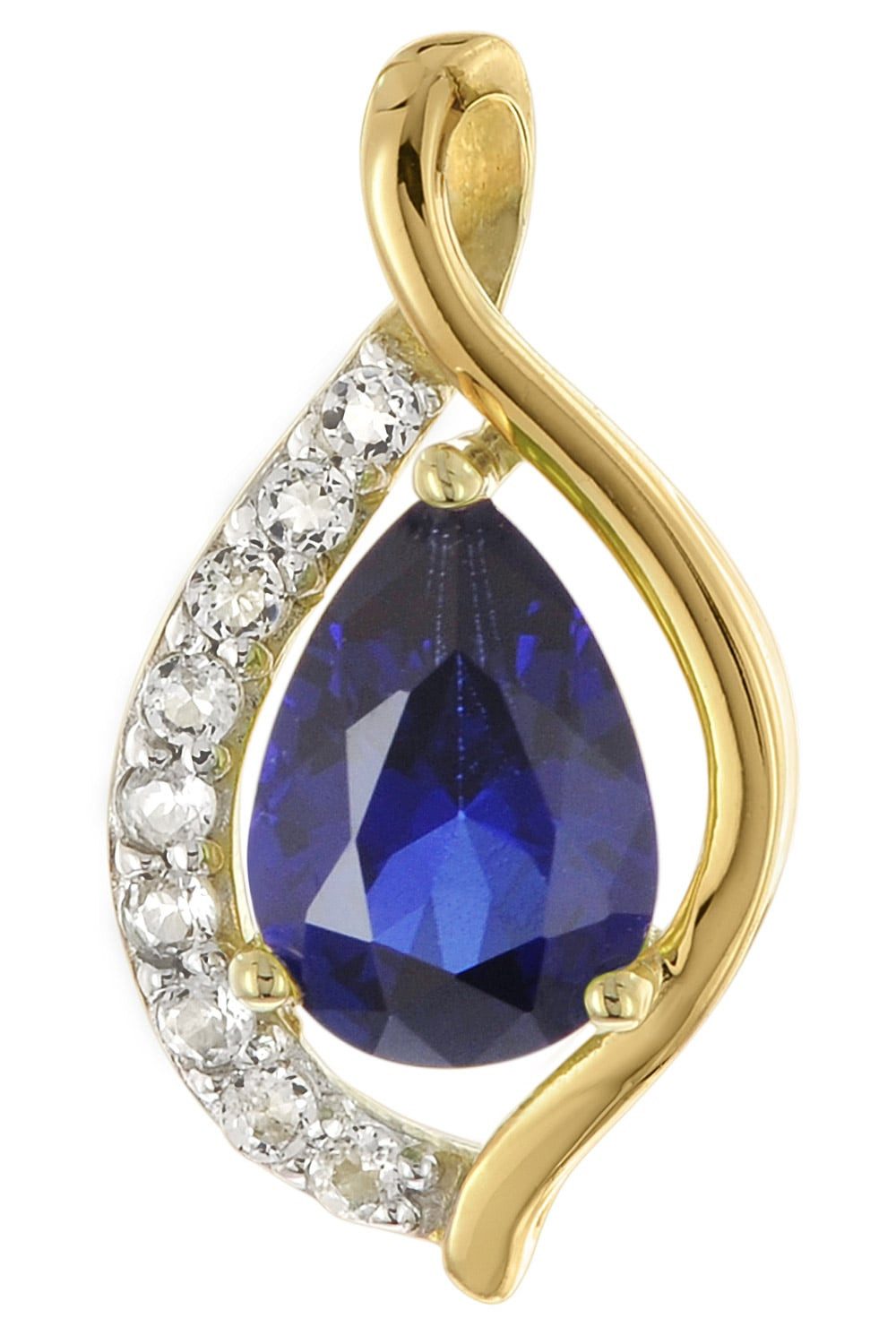 trendor Kette mit Anhänger Gold Anhänger 333 mit synthetischem Saphir + ver günstig online kaufen