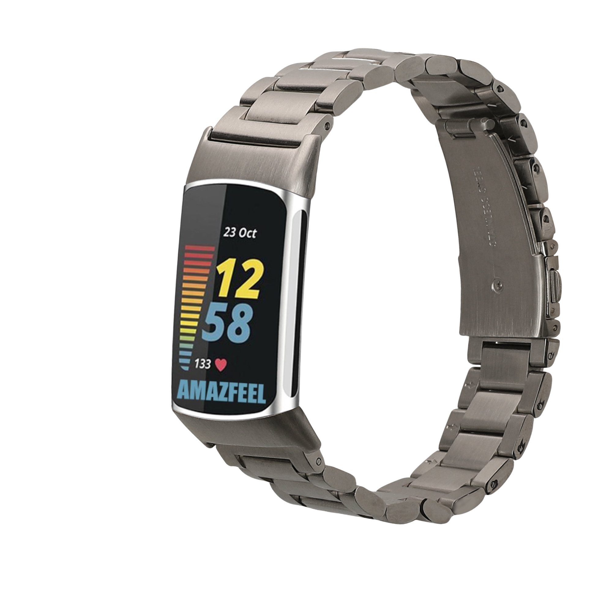 Edelstahl Uhrenarmband für Fitbit Charge 6 / Charge 5 Smartwatch