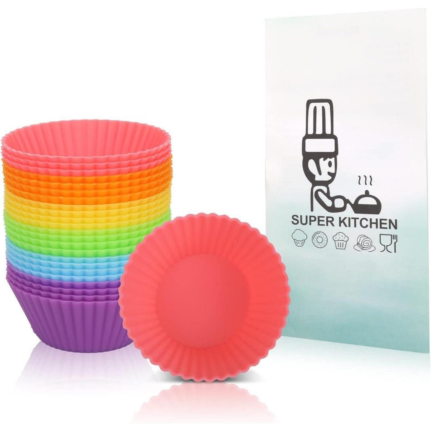 LuxusKollektion Muffinform Mini Muffinform Silikon Klein Cupcake Backform Antihaft 24er-Pack