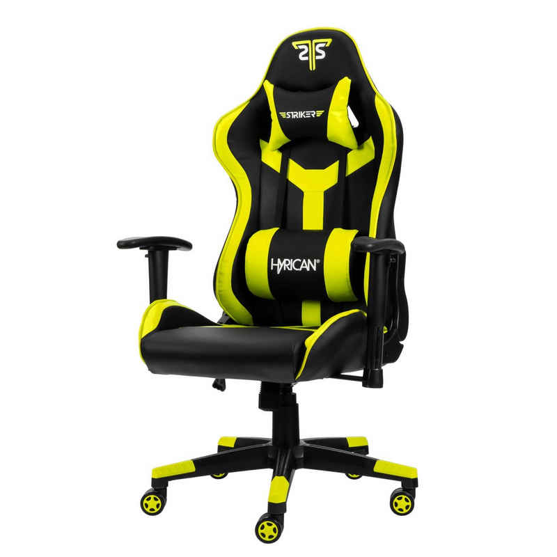 Hyrican Gaming-Stuhl "Striker Copilot" schwarz/gelb, Kunstleder, ergonomischer Gamingstuhl, Bürostuhl, Schreibtischstuhl, geeignet für Jugendliche und Erwachsene
