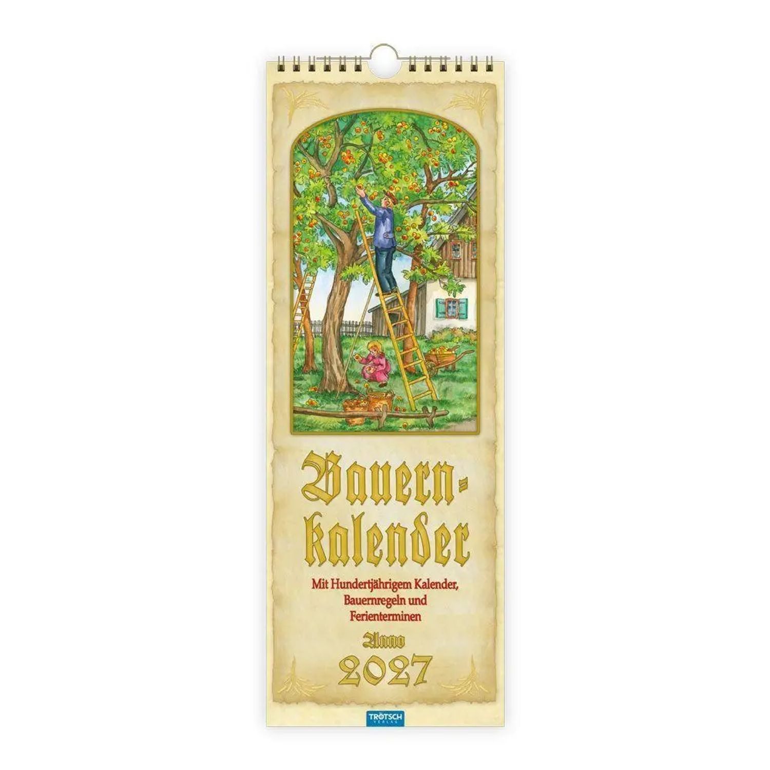 Trötsch Verlag Wandkalender TRÖTSCH - Maxi-Streifenkalender Bauernkalender 2027 mit...
