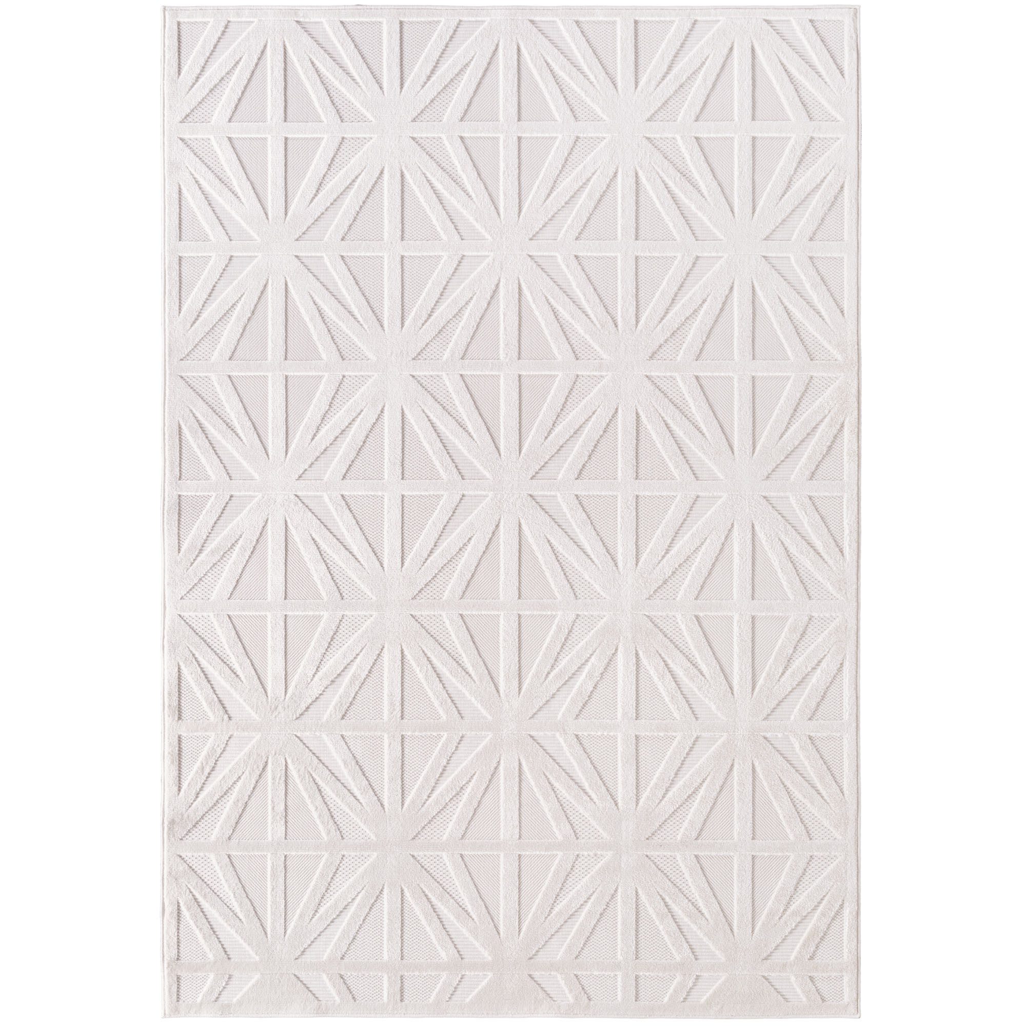 Teppium Teppich Rauten Design, Rechteckig, Höhe: 20 mm, Indoor Outdoor Teppich Wetterfest 3D Optik Wohnzimmer Küchen Terrasse