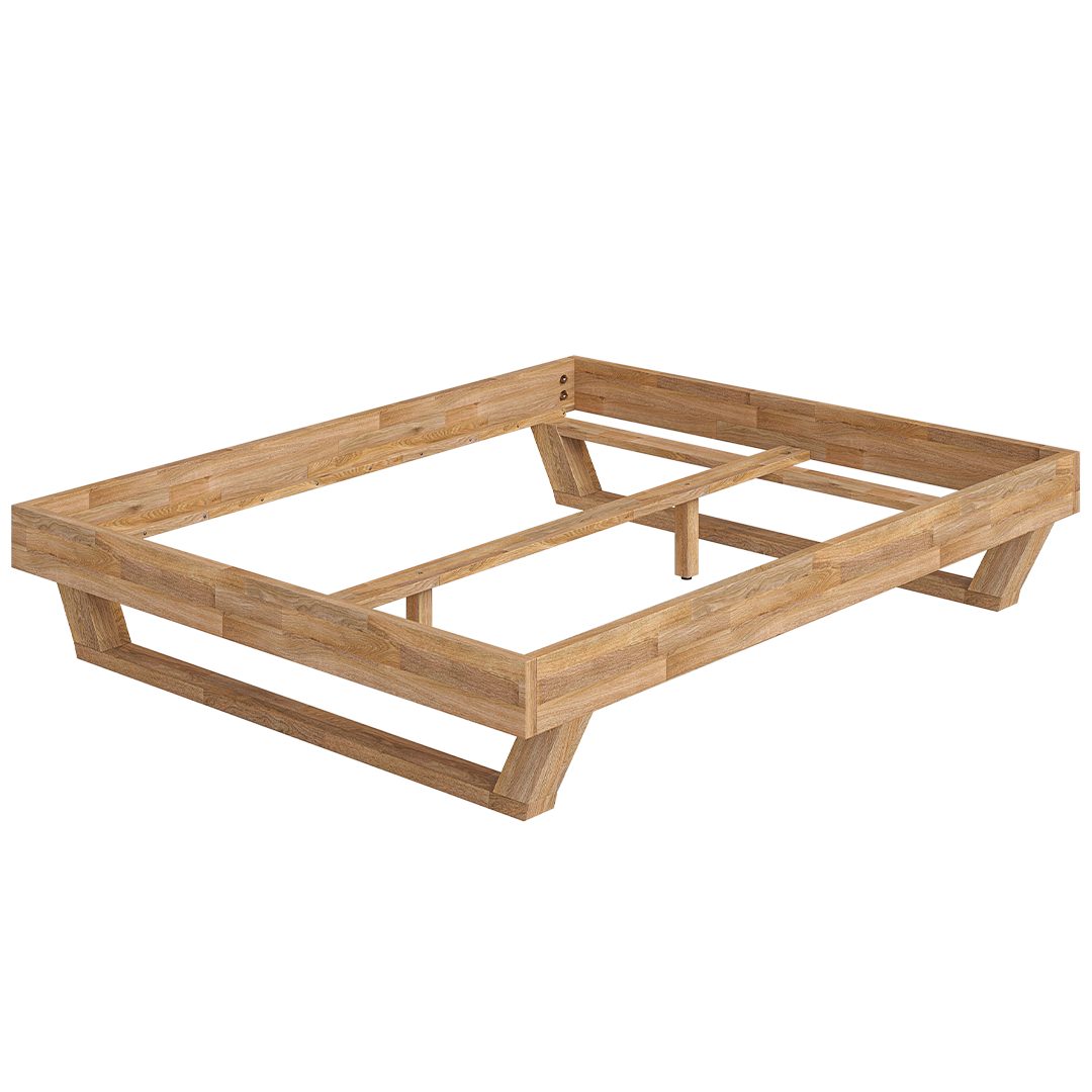 skølm Massivholzbett Nornir aus Eiche, ohne Kopfteil, verfügbar in 120/140/ günstig online kaufen