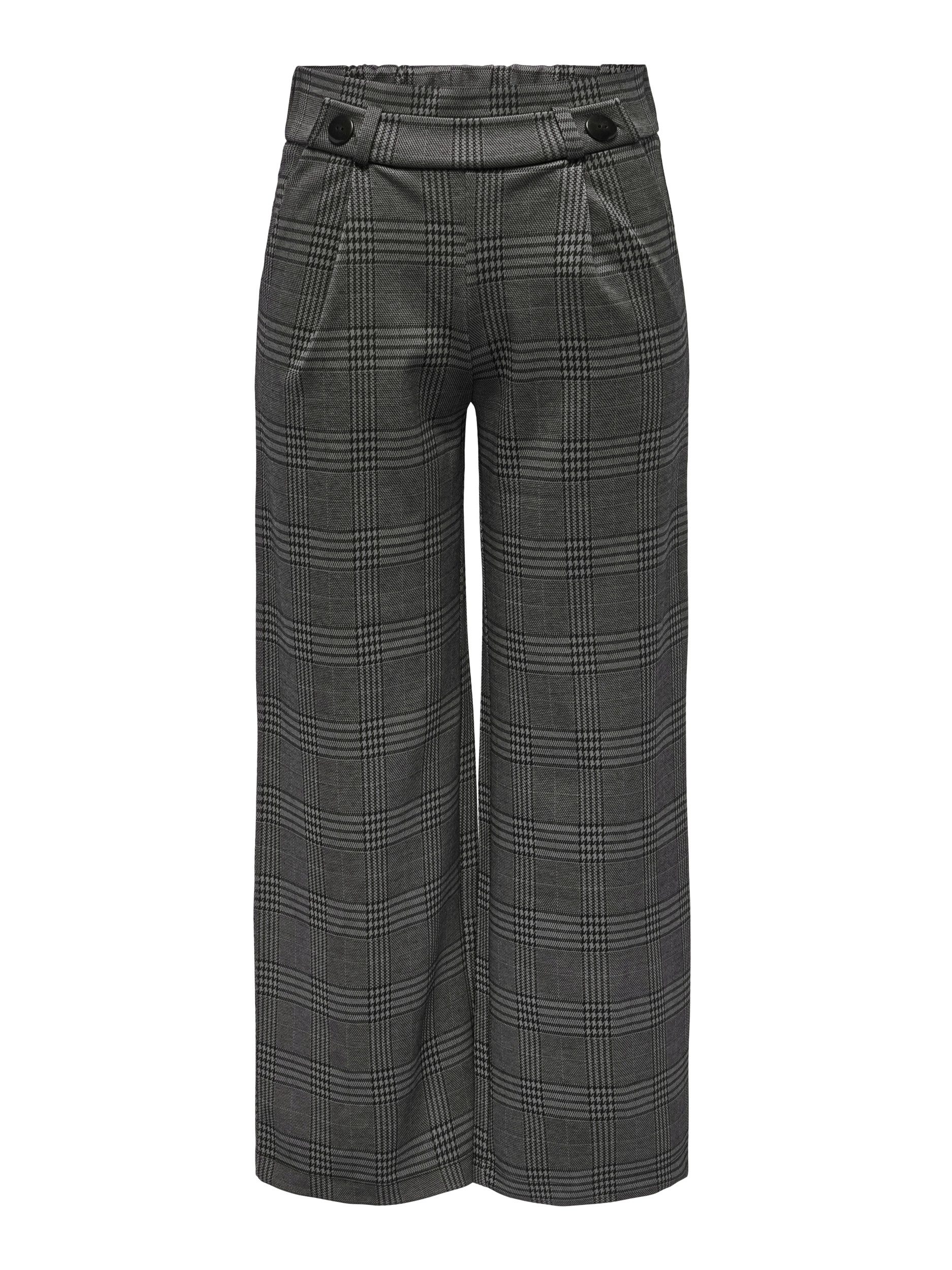 ONLY Chinohose Wide-Fit Karo-Hose Geggo