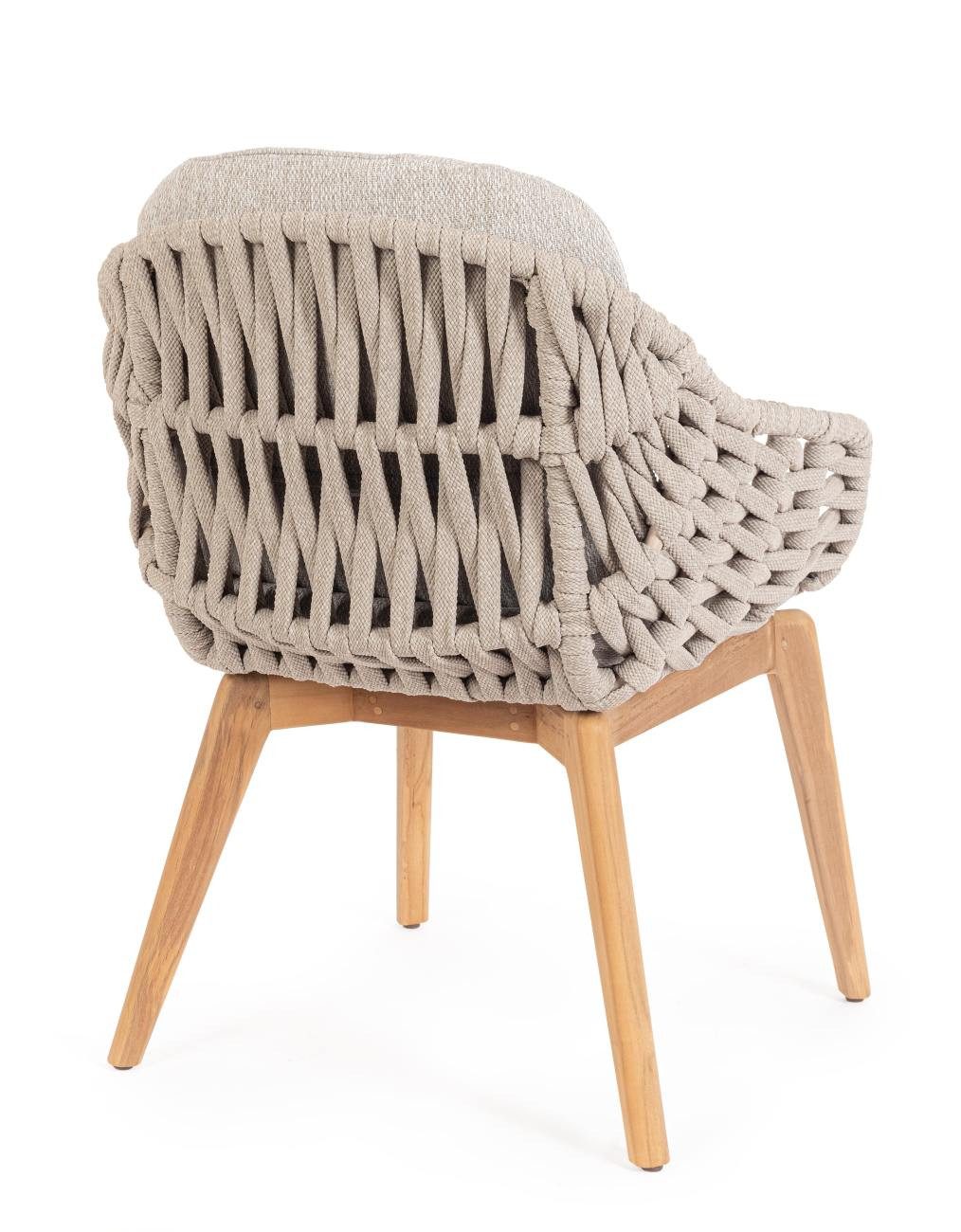 Feeling4Home Gartenstuhl Tamires aus Teakholz, Beige