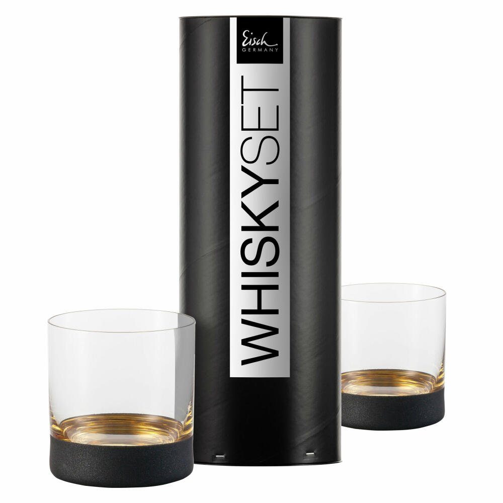 Eisch Germany Whiskyglas 2er Set Cosmo Gold 400 ml, 2-tlg., Kristallglas