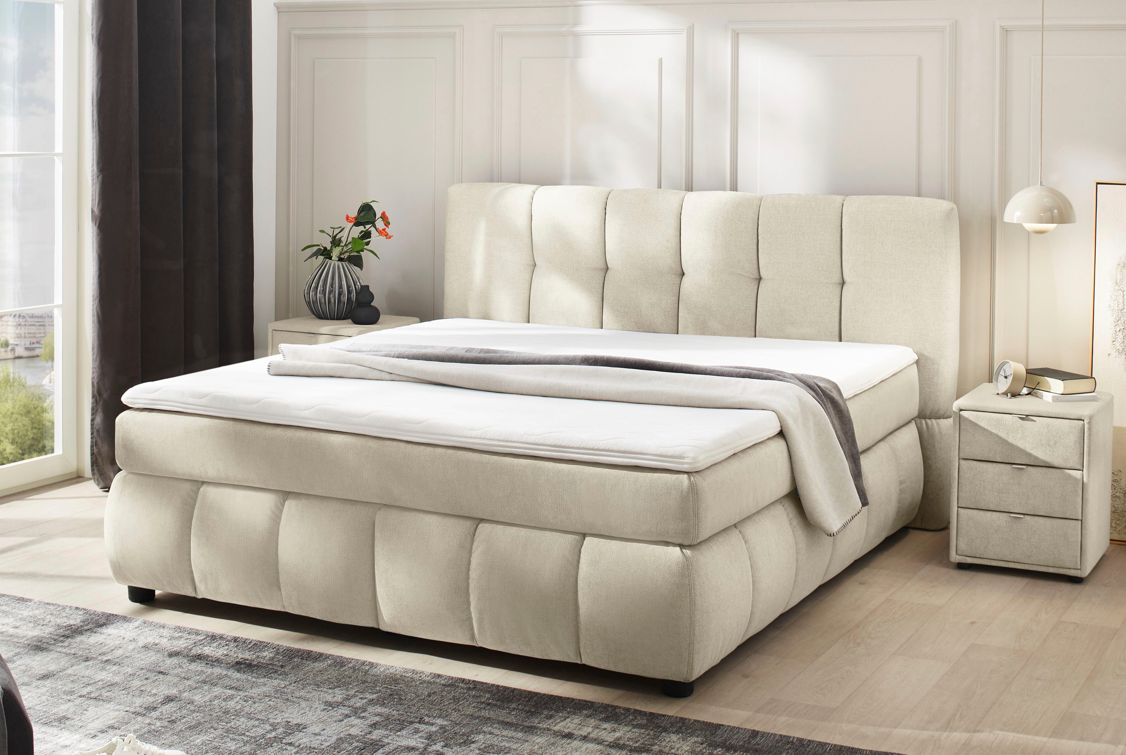 Jockenhöfer Gruppe Boxspringbett "Cora" Wende-Bonell-Federkern-Matratze (H2 günstig online kaufen